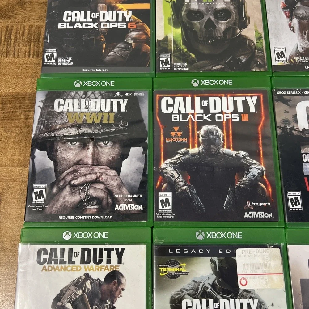 Lot Of 9 Call of Duty: Black Ops 6,‎ 3, Modern Warfare, Advanced Warfare, WWII